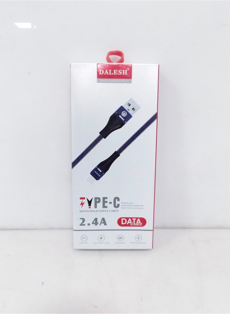 DALESH USB to Type-C Data Cable – Fast Charging & Sync Cable